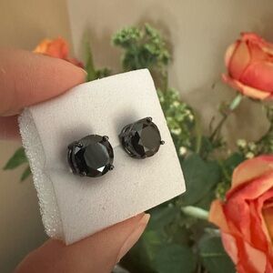 Black Onyx Stud Earrings